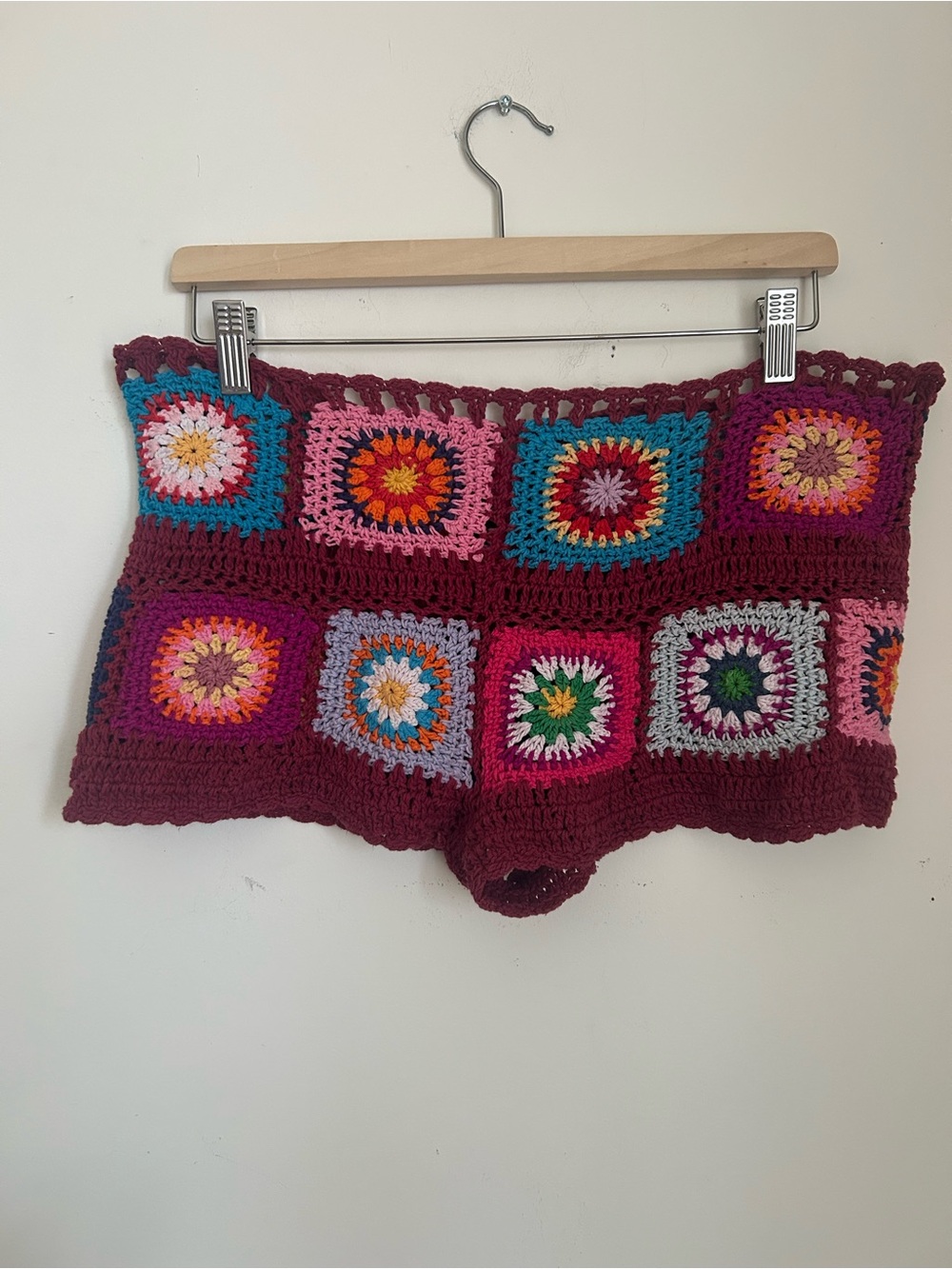 Handmade Crochet Granny Square shorts - Picture 3 of 3